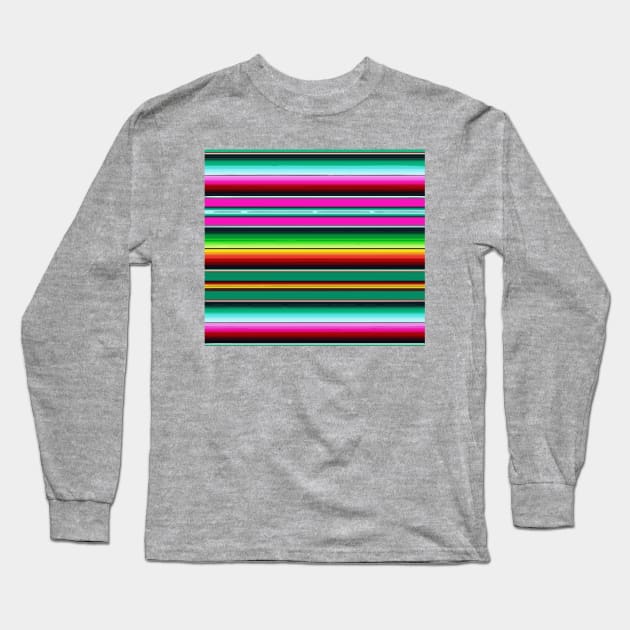 Green Serape Saltillo Long Sleeve T-Shirt by T-Mex